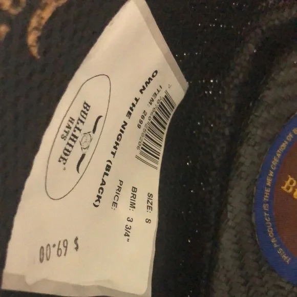 Bullhead Black and Blue Western Hat with Decorative Band - Picture 5 of 12